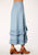 Roper Womens Blue 100% Tencel Hi-Lo Two-Tiered Skirt