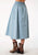 Roper Womens Long Vintage Blue 100% Cotton Skirt