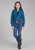 Roper Kids Girls 2181 Aztec Tile Blue 100% Cotton L/S Shirt