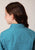 Roper Kids Girls Diamond Print Turquoise Cotton Blend L/S Shirt
