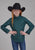 Roper Kids Girls Vintage Paisley Green 100% Cotton L/S Shirt