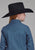 Roper Youth Girls 2163 Stretch Diamond Blue Cotton Blend L/S Shirt