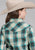 Roper Kids Girls Taos Ombre Plaid Brown 100% Cotton L/S Shirt