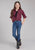 Roper Kids Girls 2241 Paisley Burgundy 100% Cotton Btn L/S Shirt