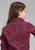 Roper Kids Girls 2241 Paisley Burgundy 100% Cotton Btn L/S Shirt