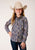 Roper Girls Royal Paisley Multi-Color 100% Cotton L/S Shirt