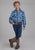 Roper Kids Girls 2206 Unlined Flannel Blue 100% Cotton L/S Shirt