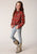 Roper Girls Unlined Plaid Rust 100% Cotton L/S Shirt