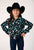 Roper Girls Jewel Print Black 100% Rayon L/S Shirt