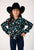 Roper Girls Jewel Print Black 100% Rayon L/S Shirt