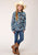 Roper Kids Girls Blue Rayon/Nylon L/S Shirt