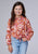 Roper Kids Girls 2078 Groovy Cacti Pink 100% Cotton L/S Shirt