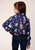 Roper Girls Cowboy Toile Blue 100% Rayon L/S Shirt