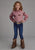 Roper Kids Girls 2203 Wild Horses Pink 100% Rayon L/S Shirt
