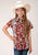 Roper Kids Girls Hawaiian Horseshoes Red 100% Cotton S/S Shirt