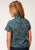 Roper Kids Girls Lucky Tropical Print Green 100% Cotton S/S Shirt