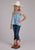 Roper Youth Girls Denim Babydoll Light Blue 100% Cotton S/L Tank Top