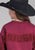 Roper Kids Girls Paisley Square Fringe Wine 100% Cotton Sweatshirt
