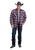 Roper Mens Poly-Lined Flannel Shirt Red/Navy 100% Cotton Cotton Jacket
