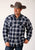 Roper Mens Sherpa Lined Flannel Blue 100% Cotton L/S Shirt