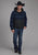 Roper Mens Hooded Combo Blue/Gray 100% Polyester Softshell Jacket