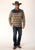 Roper Mens Aztec Print Orange 100% Polyester Fleece Jacket