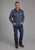 Roper Mens 2253 Heathered Blue Fleece Fleece Jacket