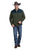 Roper Mens Solid Micro Olive/Blue 100% Polyester Fleece Jacket