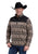 Roper Mens Aztec Print Micro Black/Brown 100% Polyester Fleece Pullover