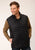 Roper Mens Coated Down Filled Black 100% Nylon Softshell Vest