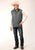 Roper Mens Down Coated Silver Sage 100% Nylon Softshell Vest