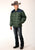 Roper Mens Western Quilted Green 100% Polyester Insulated Jacket