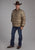 Roper Mens Insulated Western Khaki 100% Polyester Insulated Jacket