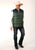 Roper Mens Western Quilted Green 100% Polyester Softshell Vest