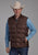 Roper Mens Insulated Western Chocolate 100% Polyester Softshell Vest