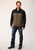 Roper Mens Hi-Tech Black/Brown Poly/Spandex Softshell Jacket