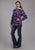 Roper Womens Thermal Lined Flannel Blue 100% Cotton Jacket