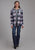 Roper Womens Thermal Lined Flannel Black 100% Cotton Jacket