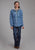 Roper Womens Thermal Lined Flannel Blue/White 100% Cotton Jacket