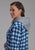 Roper Womens Thermal Lined Flannel Blue/White 100% Cotton Jacket