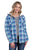Roper Womens Thermal Lined Flannel Shirt Blue 100% Cotton Cotton Jacket