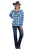Roper Womens Thermal Lined Flannel Shirt Blue 100% Cotton Cotton Jacket