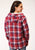 Roper Womens Red/White 100% Cotton Thermal Lined Hooded Jacket