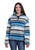 Roper Womens Horizontal Aztec Blue/Grey 100% Polyester Fleece Pullover