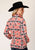 Roper Womens Aztec Print Orange/Black Polyester Fleece Jacket