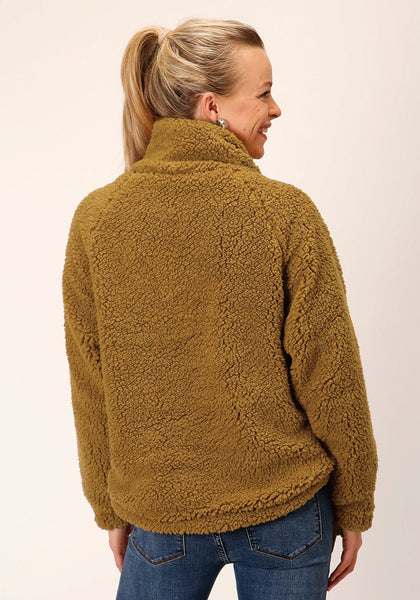 Roper Womens Teddy Bear Brown Polyester Fleece Jacket – The Western Company
