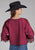 Roper Womens Paisley Square Fringe Wine 100% Cotton Sweatshirt
