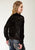 Roper Bomber Womens Black Polyester Crushed Velvet Jacket