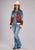 Roper Womens Desert View Multi 100% Polyester Satin Athletic Shell Jacket