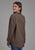 Roper Womens Pigment Dyed Oversized Brown 100% Cotton Jacket